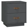 vidaXL Nachttisch Grau 40x34x45 cm Massivholz Kiefer -  Produktbild-Vorschau 11