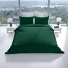 Bettwäsche Baumwolle Satin Damast 200x220 cm Dunkelgrün Set Produktbild-Vorschau 5