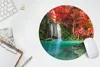 MuchoWow® Mauspad Mousepad Wasserfall - Baum - Rot - Herbst Produktbild-Vorschau 5