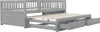 MODFU Lit Gigogne 90x200 cm - Lit Enfant Simple avec 2 Voir les images du produit 9
