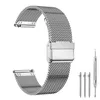 20mm Silber Edelstahl Armband mit Maschenstruktur, Produktbild-Vorschau 1