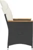 vidaXL Gartensessel Verstellbar mit Kissen Schwarz Poly Produktbild-Vorschau 5