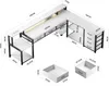 AIORBER L-förmiger Schreibtisch mit LED-Beleuchtung, Produktbild-Vorschau 7