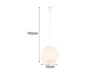 LED Plüsch Hängelampe Ø 35cm über Esstisch hängend, Produktbild-Vorschau 4