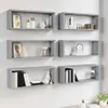 vidaXL Cube Shelves 6 ks. Grey Sonoma 60x15x23 cm výrobek Náhled obrázku produktu 6