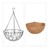 Set di 3 vasi sospesi Relaxdays, inserto in cocco, A x P: Anteprima dell’immagine prodotto 6