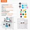 A collage of product information and images for a wooden kitchen playset. Produktbild-Vorschau