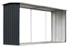 vidaXL Houtopslag, verzinkt staal, 330 x 92 x 153 cm, Productafbeelding-voorbeeld 1