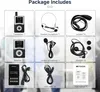 A collage of product components and accessories for an audio guide system. Voir les images du produit