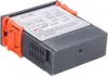 A digital temperature controller with a label showing wiring diagrams and notes. Produktbild-Vorschau