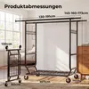 HOKEEPER Schwerlast Kleiderständer auf Rollen, Doppelter Produktbild-Vorschau 8