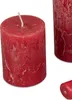 Stumpenkerze RUSTIC rot rund H. 8cm D. 6cm Wachs Formano Produktbild-Vorschau 1