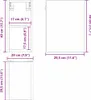 vidaXL Hängeschrank mit Speicher Weiß 20 x 29,5 x 40 cm Produktbild-Vorschau 8