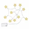 A string of star-shaped lights with faces, connected to a battery pack. Náhľad obrázku produktu