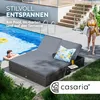 CASARIA® Sonnenliege 2 Personen mit Klapptisch 7cm Auflagen Produktbild-Vorschau 4