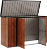 vidaXL Gartenlagerbox Braun 214 x 82 x 132 cm Stahl Produktbild-Vorschau 3