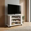 FineBuy TV Lowboard Bianco 78 cm – Mobile hi-fi con piano Anteprima dell’immagine prodotto 2
