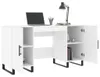 vidaXL Stôl biely 140x50x75 cm odvodený výrobok z dreva Náhľad obrázku produktu 4