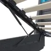 Skříňové lůžko 140x200 cm čalouněné lněnou látkou - s LED Náhled obrázku produktu 9