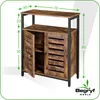 Küchenregal Kommode Dunkelbraun Metall Holzoptik 80x70x30 Produktbild-Vorschau 6