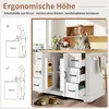 okwish Kücheninsel küchenwagen mit zwei Türen,Küchenschrank Produktbild-Vorschau 5