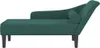 vidaXL Chaise longue avec coussin vert foncé velours Voir les images du produit 3