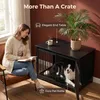 Hundekäfig Möbel, 100 cm Hundebox, 2 Türen, Schwarz | Produktbild-Vorschau 4