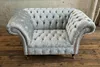 Chesterfield Sessel Fernseh Couch 1 Sitzer Sofa Textil Produktbild-Vorschau 10