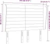 Kopfteil mit Ohren Dunkelgrau 147x23x118/128 cm Samt Produktbild-Vorschau 9