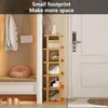 Entranceway with a shoe rack, coat rack, and bench. Produktbild-Vorschau