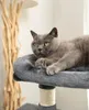 lionto Kratzbaum für Katzen 80 cm, mit 2 Höhlen, Liegebett Produktbild-Vorschau 3