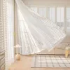 Vorhang Voile Weiß Boho mit Pompom Halbtransparent Vorhänge Produktbild-Vorschau 6