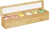 relaxdays Bambus Teebox 6 Fächer Produktbild-Vorschau 1