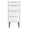 vidaXL Szafka z szufladami MOLDE biała 40x35x82 cm lite Podgląd zdjęcia produktu 4