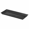 A black rectangular planter tray shown from a diagonal angle against a white background. Voir les images du produit