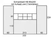 Schrankbett Wandbett horizontal HB 90x200 mit 2 Schränken & Produktbild-Vorschau 6