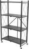 A four-tier metal shelving unit with wheels. Produktbild-Vorschau
