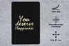 MuchoWow® Mauspad Mousepad Zitate - Glücklich - Gold - Produktbild-Vorschau 2