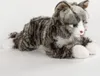 Kuscheltier Maine Coon Katze grau getigert liegend 38 cm Produktbild-Vorschau 3