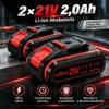 AJIEQAQ Aku šroubovák 21V Set, 3v1 aku příklepová vrtačka Náhled obrázku produktu 6