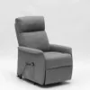 A single gray recliner chair with a lift assist mechanism. Produktbild-Vorschau
