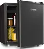 A black mini-fridge with its door open, showing jars of food and a bottle of juice inside. The brand name is visible on the door. Náhľad obrázku produktu
