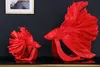 Design Deko Figur Kampffisch CROWNTAIL 35cm rot Betta Fisch Produktbild-Vorschau 5