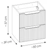 Waschtischunterschrank 50.4cm Riva mit 2 Schubladen, Produktbild-Vorschau 8