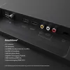 Close-up view of the back panel of a television, showing various connection ports and a list of connections in German. Produktbild-Vorschau