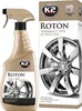 A bottle of K2 Roton wheel cleaner and its packaging are shown. Náhled obrázku produktu