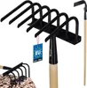 KOTARBAU® Gartenhacke 6-Zinkige mit Holzstiel 120 cm Hacke Produktbild-Vorschau 1