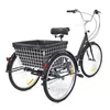 Rower trójkołowy dla dorosłych 24" 3 koła 8-biegowy rower Podgląd zdjęcia produktu 6