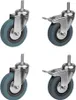 Four casters are shown against a white background. Two casters are on the top row, and two are on the bottom row. The casters on the right have brakes. Produktbild-Vorschau