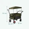 Carretto pieghevole Relaxdays, 150 kg, tettuccio, maniglia Anteprima dell’immagine prodotto 4